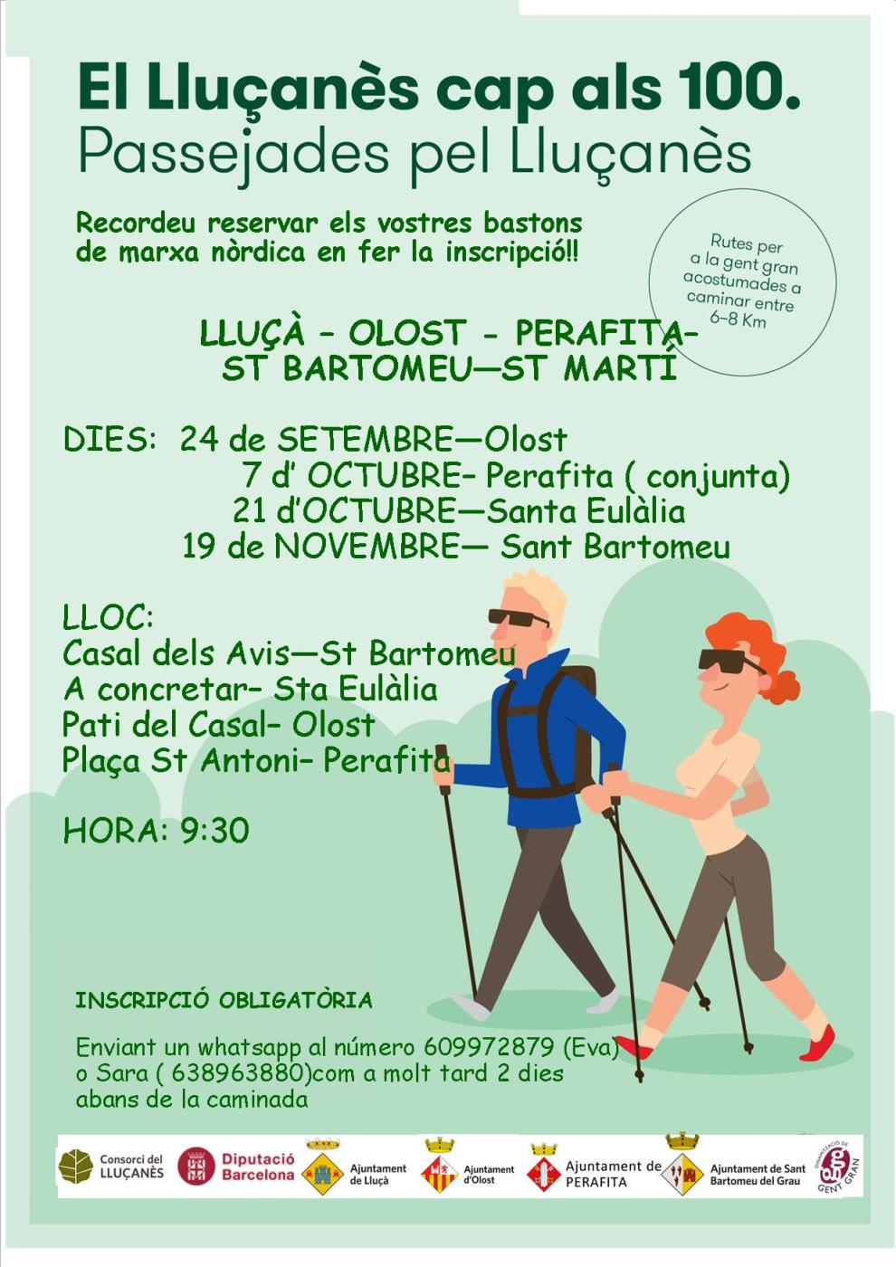 Caminades conjuntes al Lluçanès de setembre a desembre